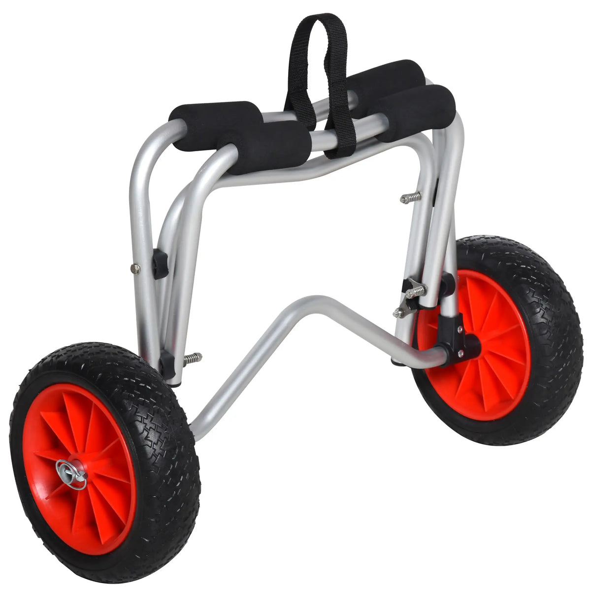 Foldable Kayak Cart, Aluminum Boat Carrier Dolly, NO-Flat Wheel, Silver Kayak Carts at Gallery Canada