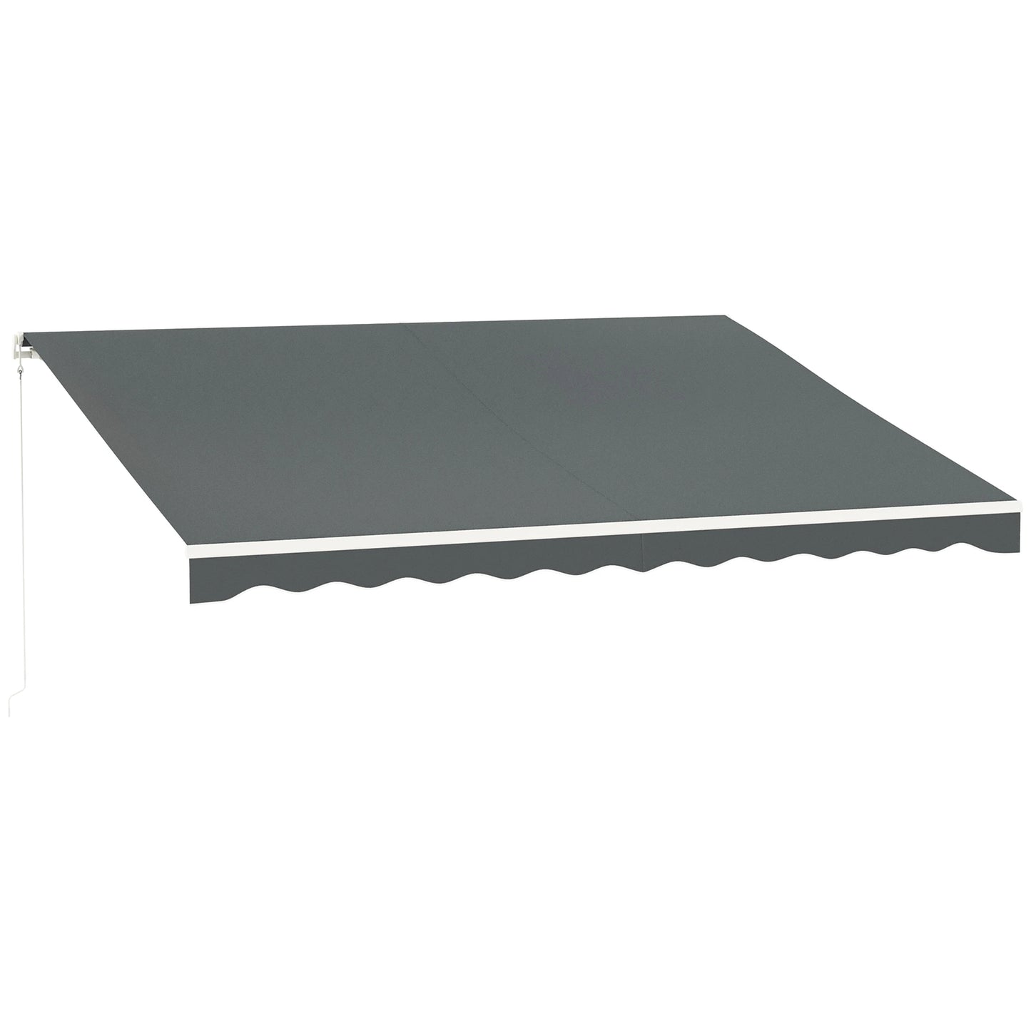 13' x 10' Retractable Electric Awning, Remote, Manual Crank, Grey Deck Awnings at Gallery Canada
