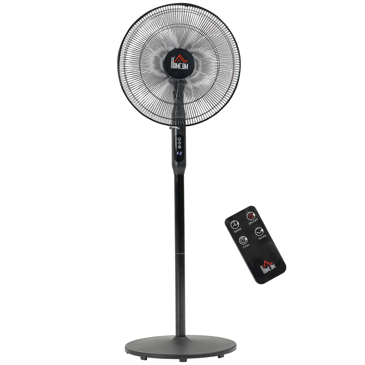 Floor Standing Fan with Remote, Oscillating, LED Screen, Black Stand Fans at Gallery Canada