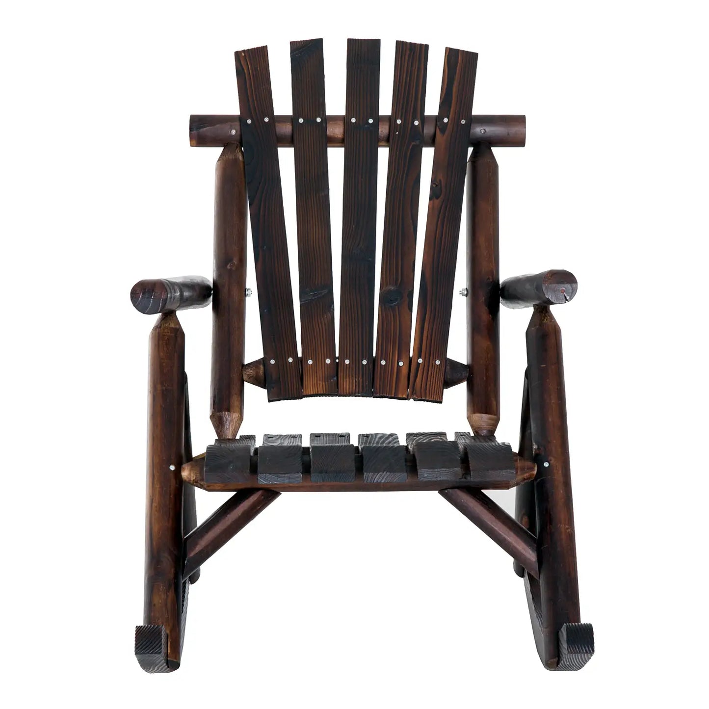 Rustic Fir Wood Adirondack Rocking Chair, Outdoor Patio Furniture Outdoor Rocking Chairs at Gallery Canada