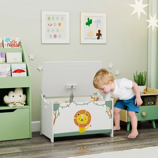 Kids Storage Chest with Lid, Safety Hinges, Green Baby & Kids Storage Green at Gallery Canada