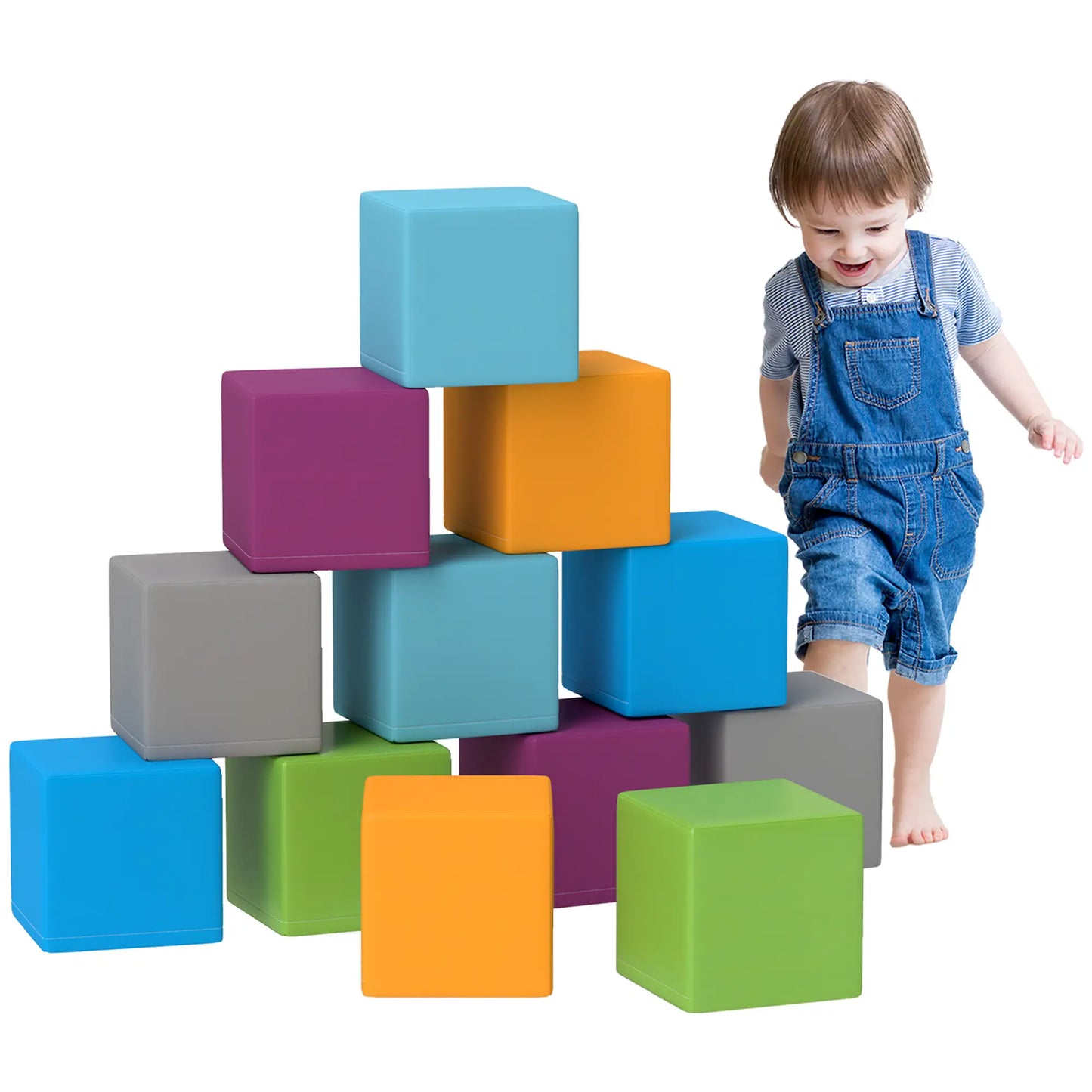 12 Piece Soft Play Blocks, Soft Foam Toy, Multicolours Baby Gym & Playmats at Gallery Canada