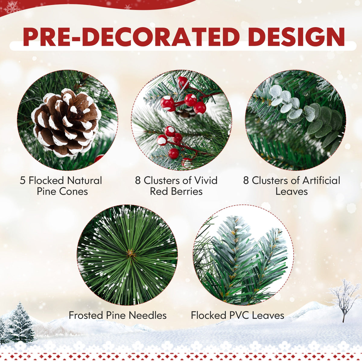 3 FT Battery Tabletop Holiday Decoration, 81 PVC Pine Needles, Green Christmas at Gallery Canada