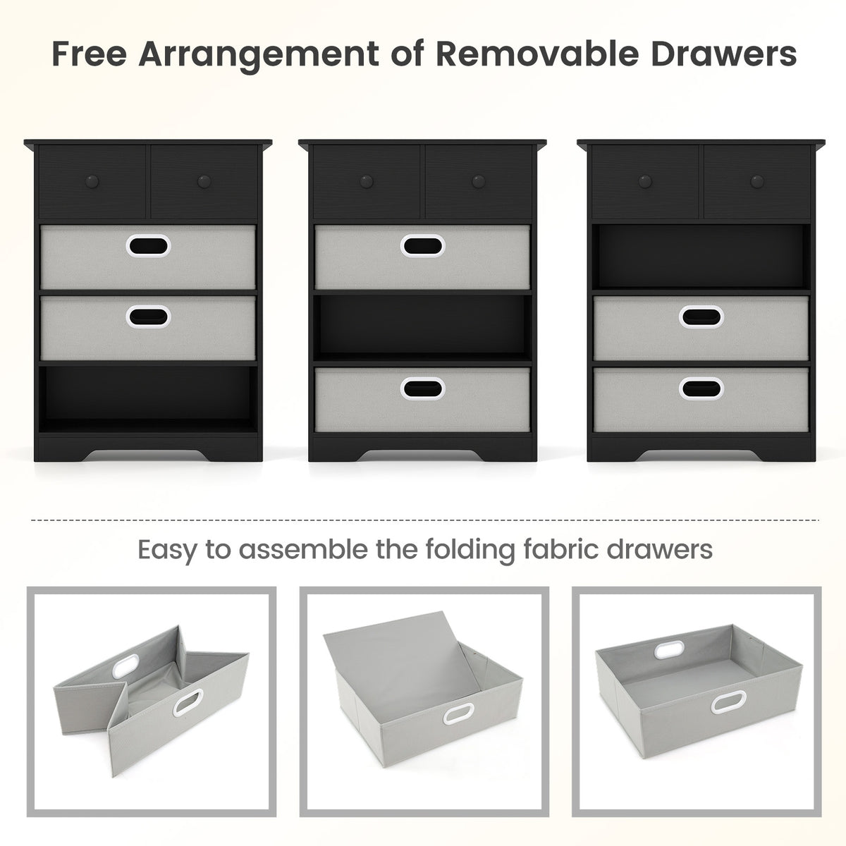 4-Drawer Dresser, Modern Chest Storage Organizer, Black Cabinets & Chests at Gallery Canada