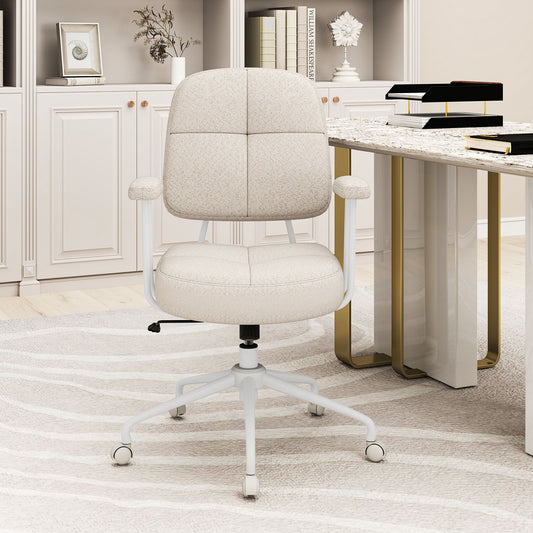 Upholstered Task Office Chair, Beige Leisure Chairs Beige at Gallery Canada