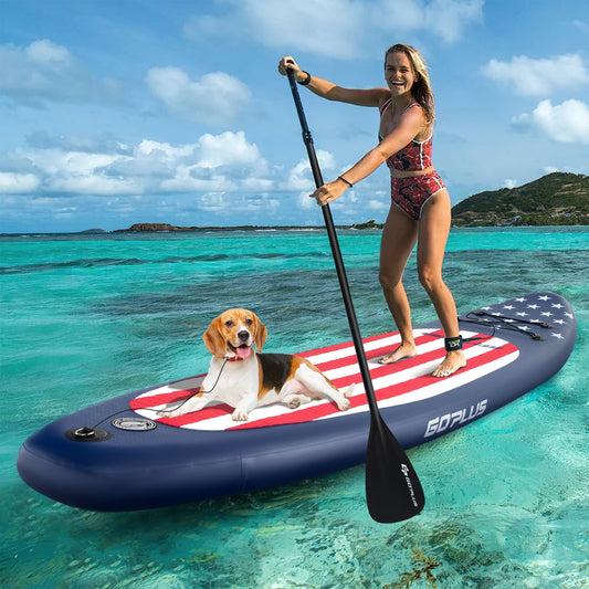 Inflatable Paddle Board, Removable Fin, Backpack Surfing Options at Gallery Canada