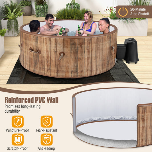 72 Inches Inflatable Hot Tub, 120 Air Jets, Heater Pump, 4-6 Person, Coffee Swimming Pools Coffee at Gallery Canada