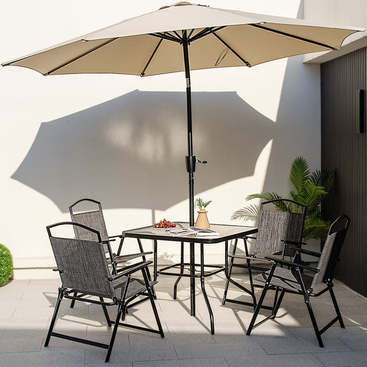 34 Inch Square Outdoor Dining Table, Tempered Glass, Black Patio Dining Tables Black at Gallery Canada