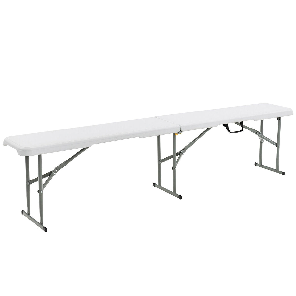 6 Feet Portable Folding Bench, 550 lbs, White Camping Furniture at Gallery Canada