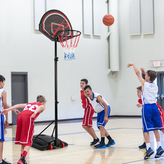Portable Basketball Hoop Stand With Wheels, 2 Nets, Black Sport Equipments Black at Gallery Canada