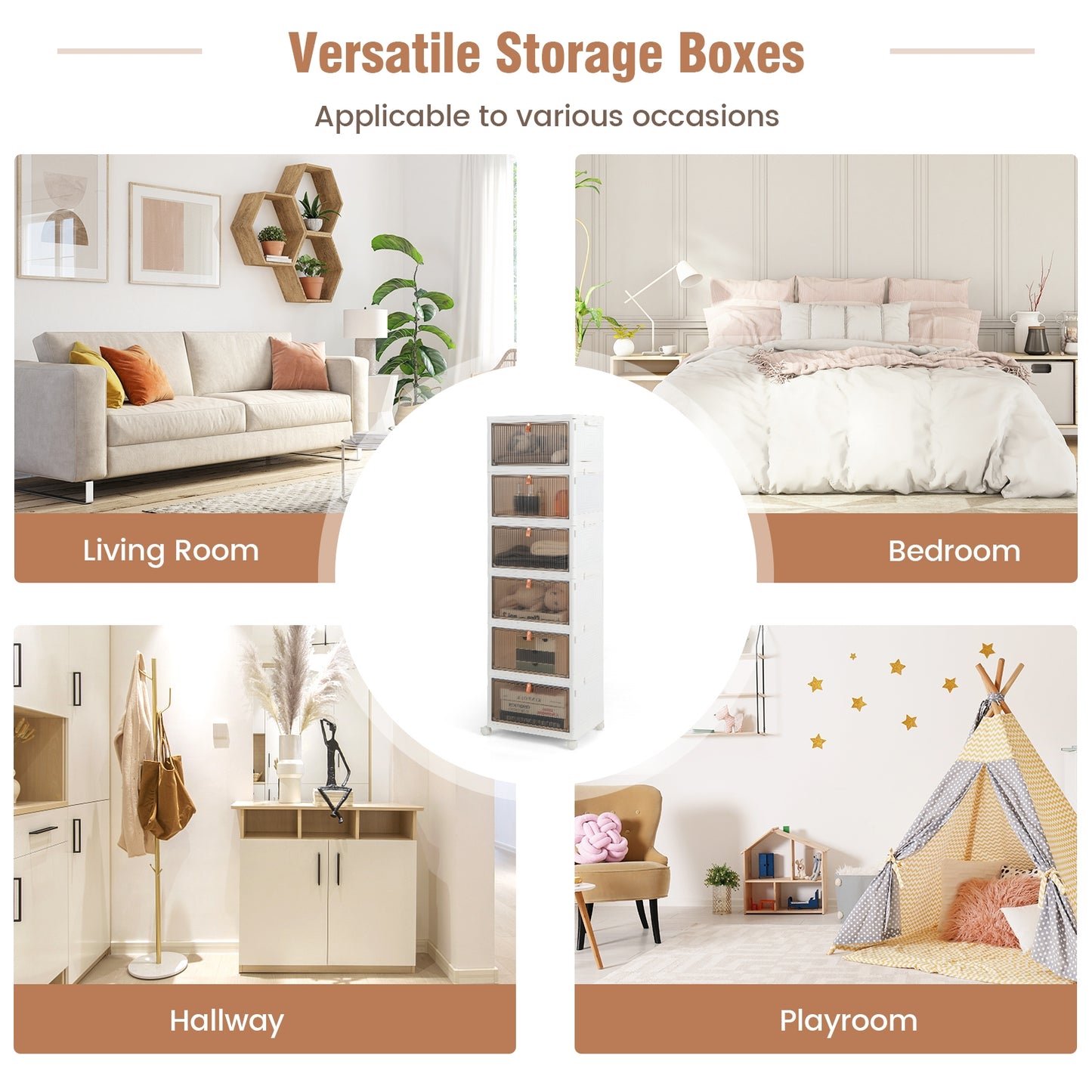 6-Tier Stackable Plastic Storage Bins, White Shoe Racks & Storage Benches at Gallery Canada