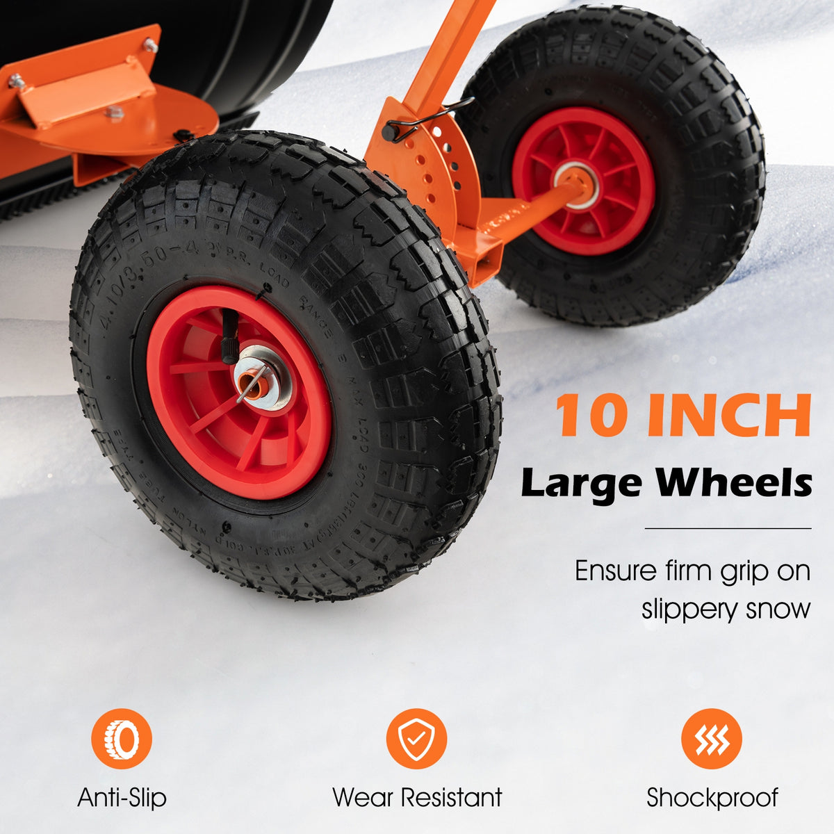 29 Inch Snow Pusher, For Driveway, Orange Snow Removal at Gallery Canada