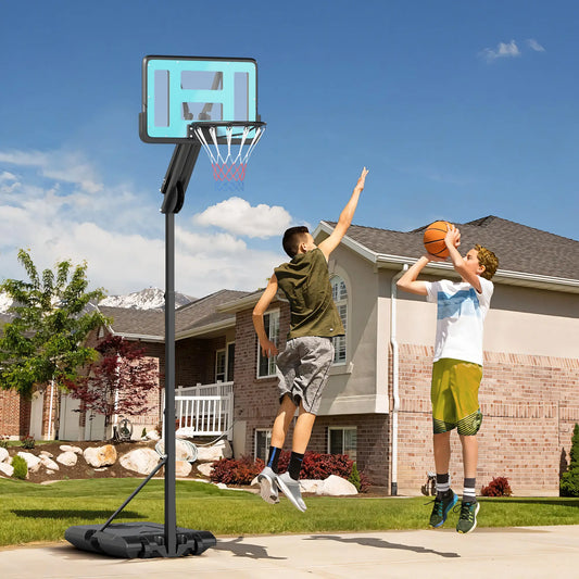 Outdoor Basketball Hoop, Shatterproof Backboard, 57.5"-92.9", Black Basketball Black at Gallery Canada