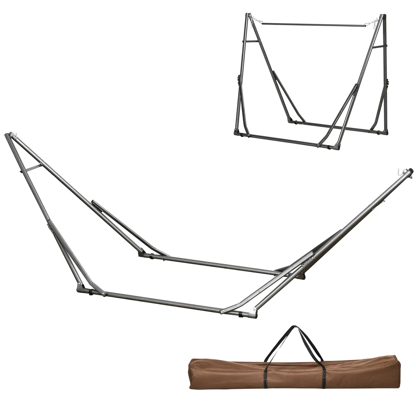 Portable Hammock Stand, 2-in-1 Net Stand, Patio, Garden, Black Hammock Stands at Gallery Canada