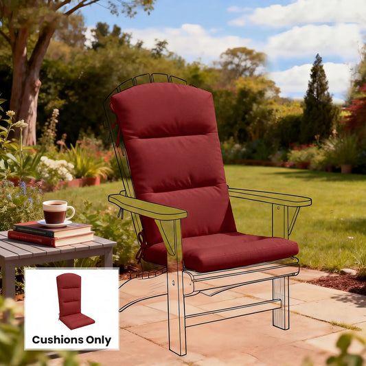 Patio Chair Cushion For Adirondack Chairs, Wine Red Patio Chair Cushions Wine Red at Gallery Canada
