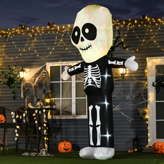 10ft Halloween Inflatable Skeleton Ghost, LED Lighted, Indoor Outdoor Decor Halloween Decorations Black, White at Gallery Canada