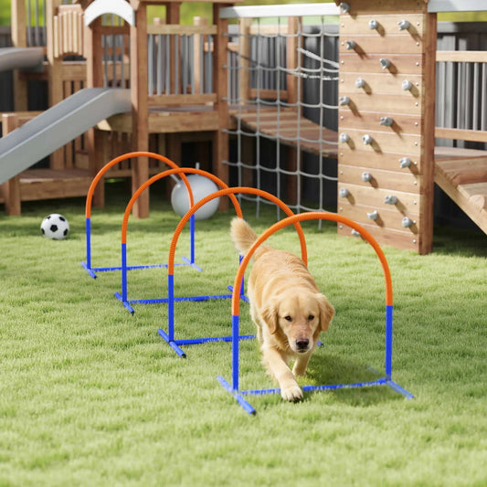 Dog Agility Training Equipment, 4 Pcs Obstacle Course, Blue Dog Agility Training Equipment Blue and orange at Gallery Canada