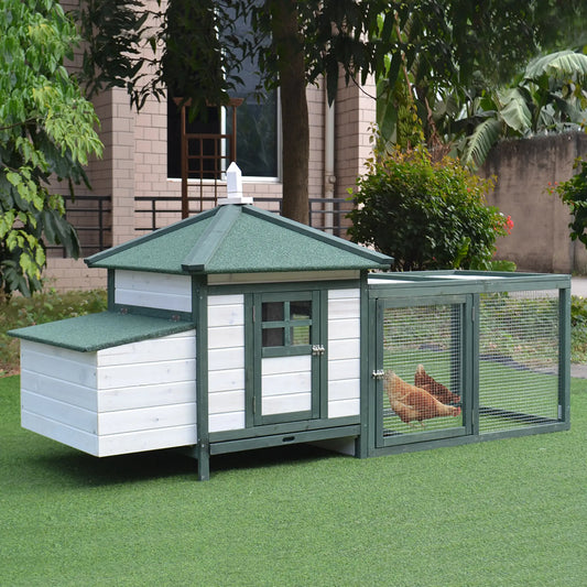 77 Chicken Coop, Rabbit Hutch, Poultry Cage, Outdoor, Green Chicken Coops Green at Gallery Canada