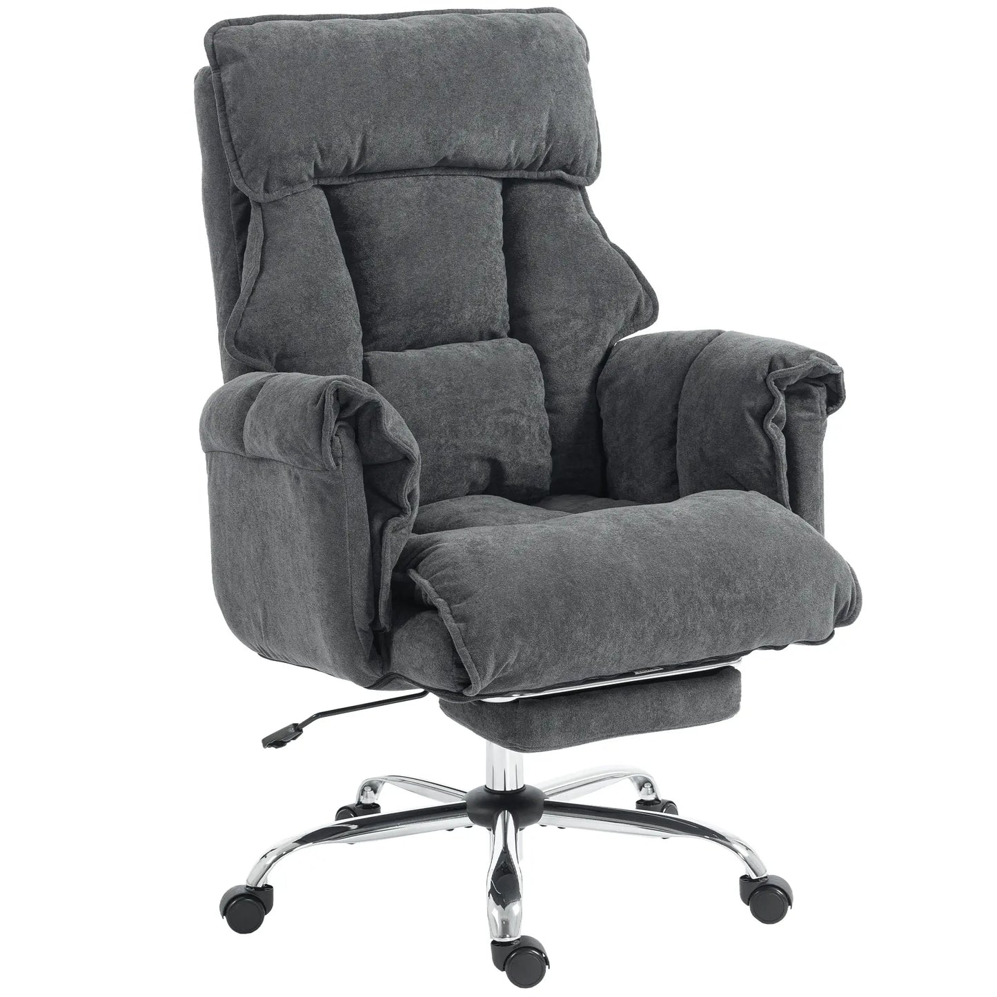 Computer Office Chair with Footrest, Adjustable Backrest, Dark Grey Executive & Manager Chairs at Gallery Canada