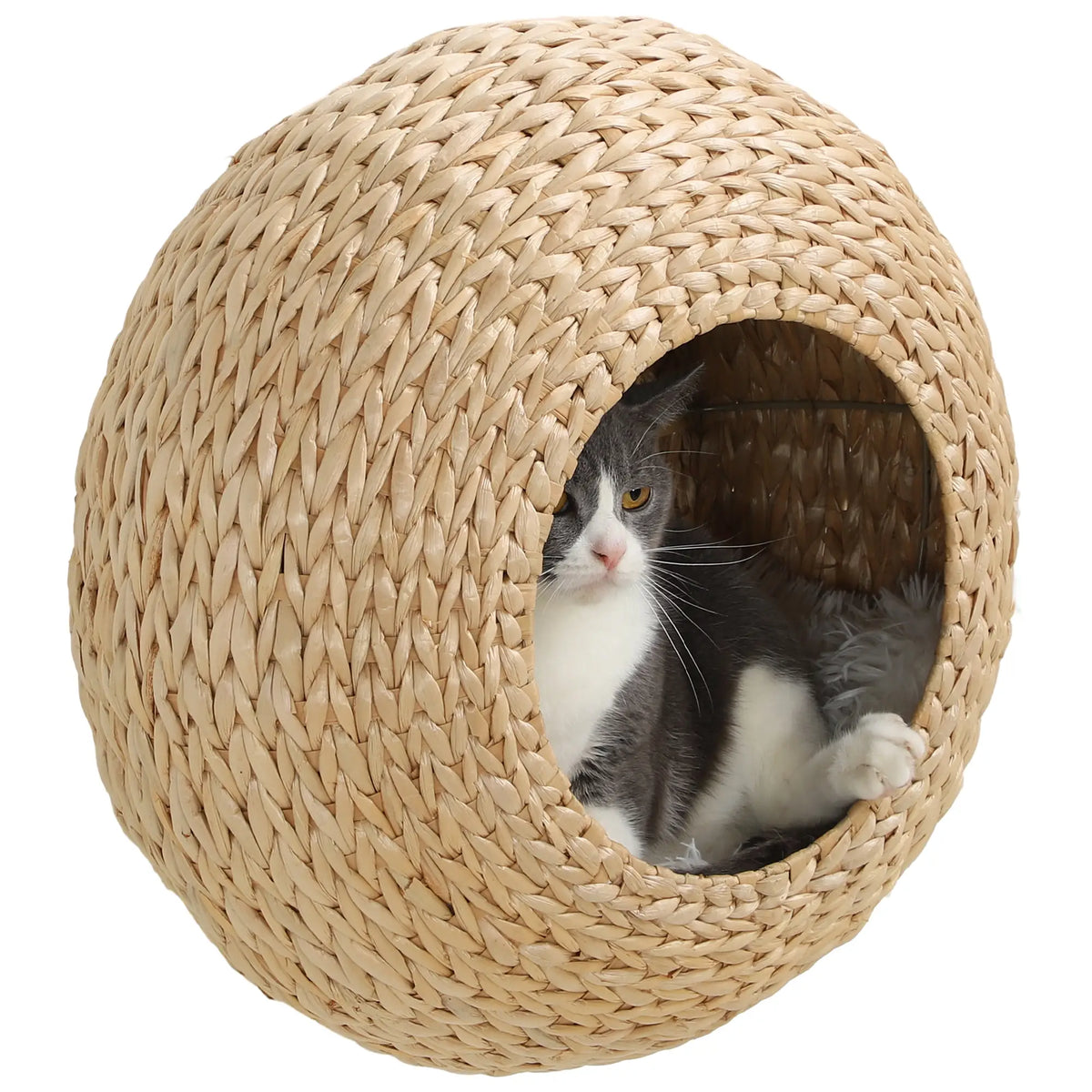 Cat Wall Shelf with Washable Cushion, Wall Mounted Cat Condo, Beige Cat Climbing Wall at Gallery Canada