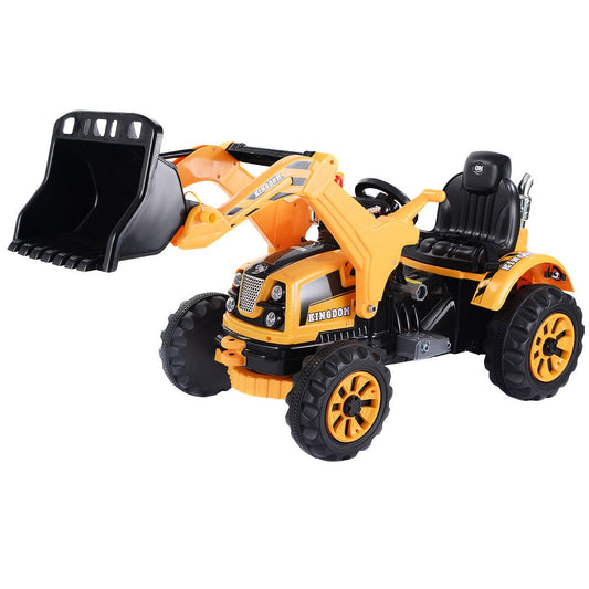 Kids Ride On Dumper Truck, 12V Battery Powered, Yellow Powered Ride On Toys Yellow at Gallery Canada