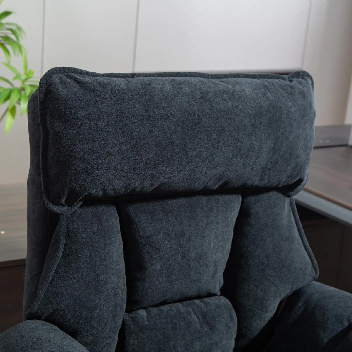 Ergonomic Desk Chair with Footrest, Adjustable Backrest, Lumbar Support, Black Executive & Manager Chairs at Gallery Canada