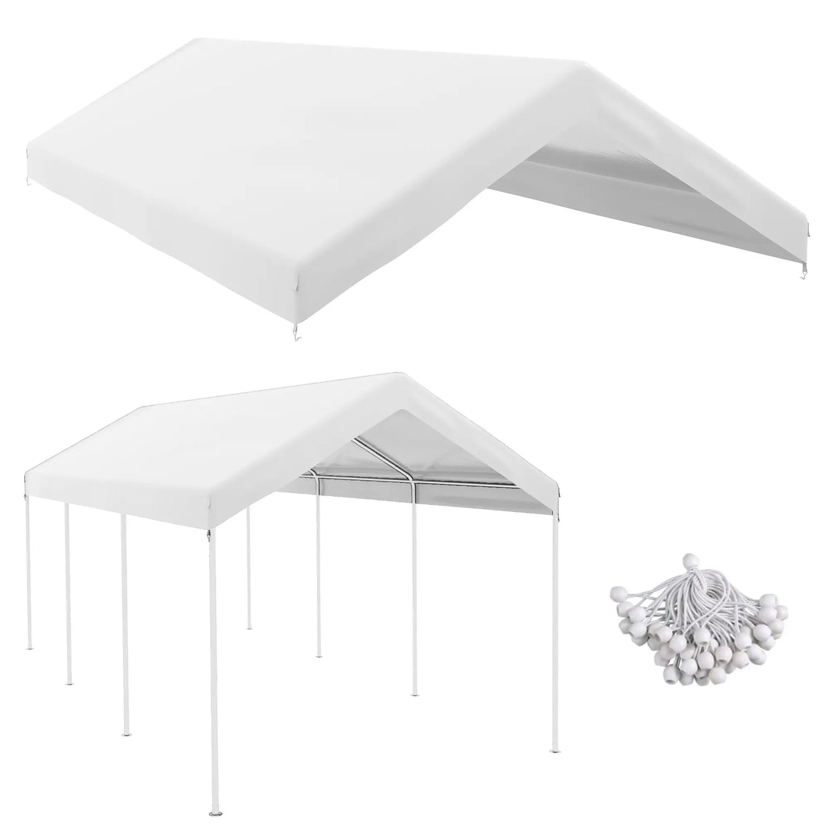 Carport Replacement Canopy 10x20ft, White Gazebo Canopy Replacement at Gallery Canada