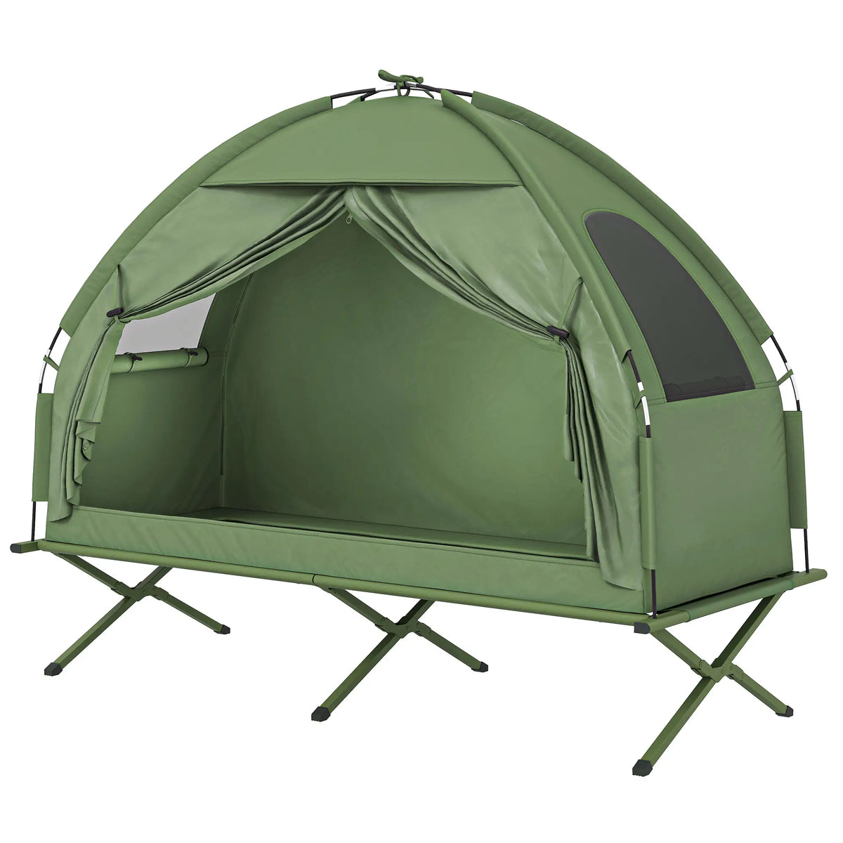 Compact Pop Up Camping Cot Tent Combo, Folding Outdoor, Dark Green Camping Tents at Gallery Canada