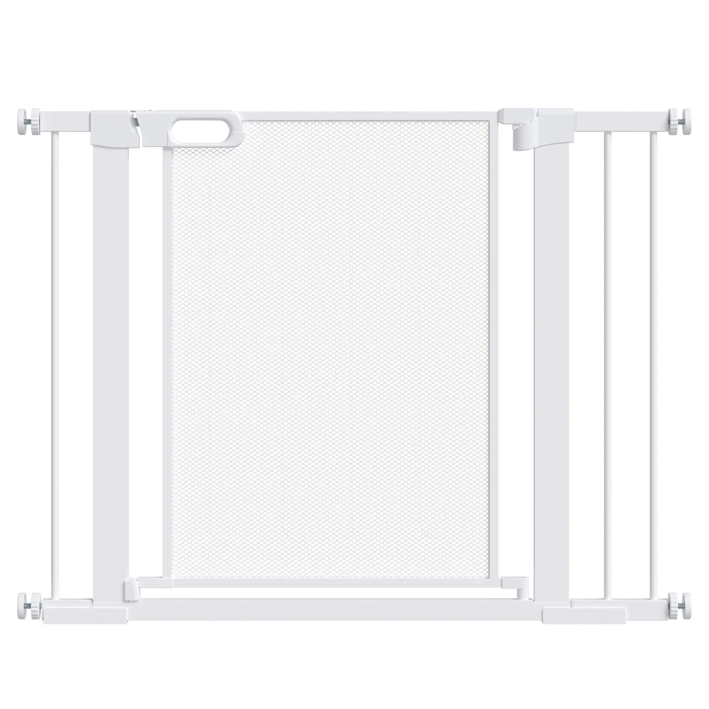 29.5"-40.6" Metal Pet Gate, Auto Closing Door, Double Locking, White Houses, Kennels & Pens at Gallery Canada