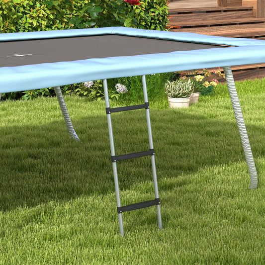 Steel Trampoline Ladder, 2/3 Steps, 43 Inch Length Trampolines Silver Tone at Gallery Canada