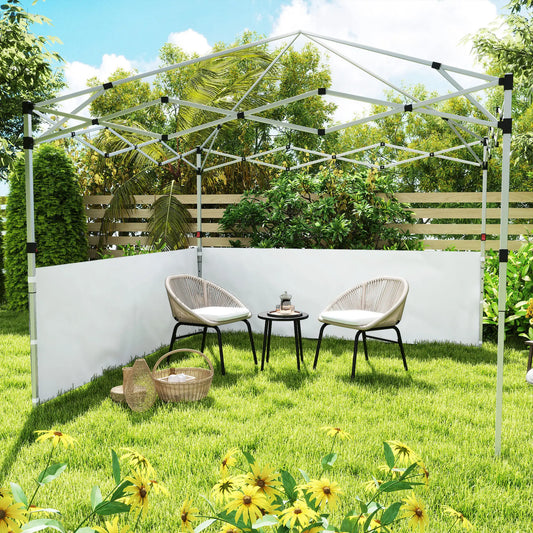 Canopy Sidewalls, 10' x 10' or 10' x 20', 2 PCS, White Gazebo Sidewalls White at Gallery Canada