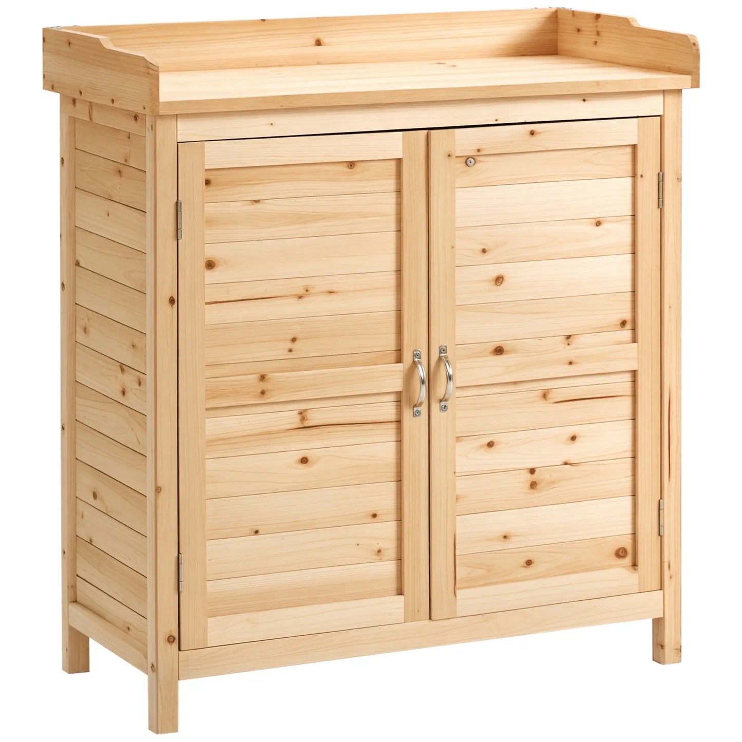 Wood Garden Shed, Compact Outdoor Storage Cabinet, Natural Sheds at Gallery Canada