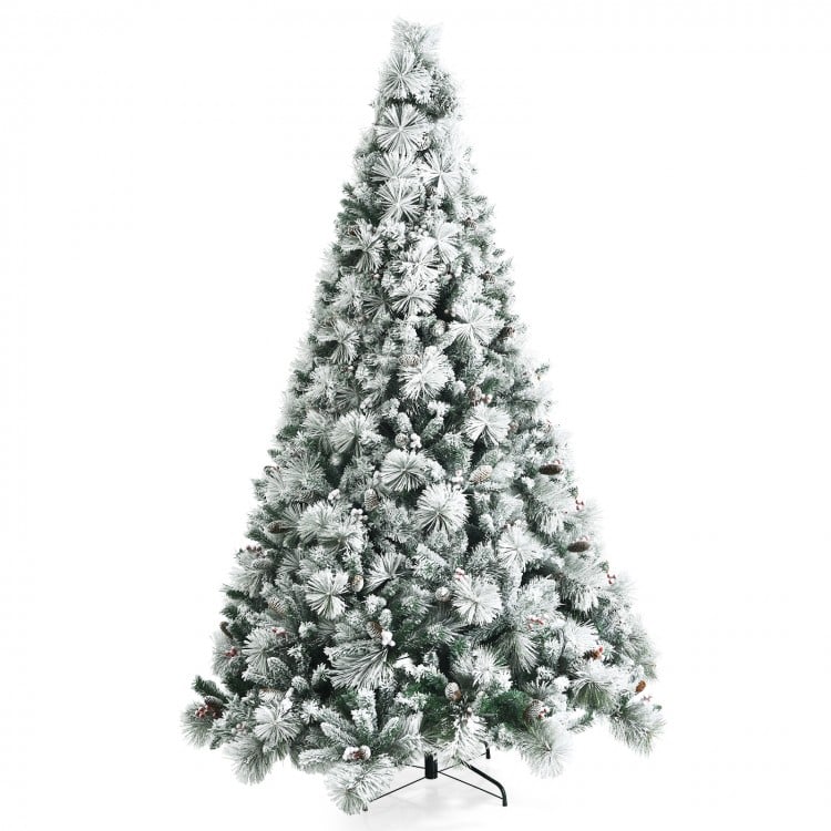 Flocked Christmas Trees