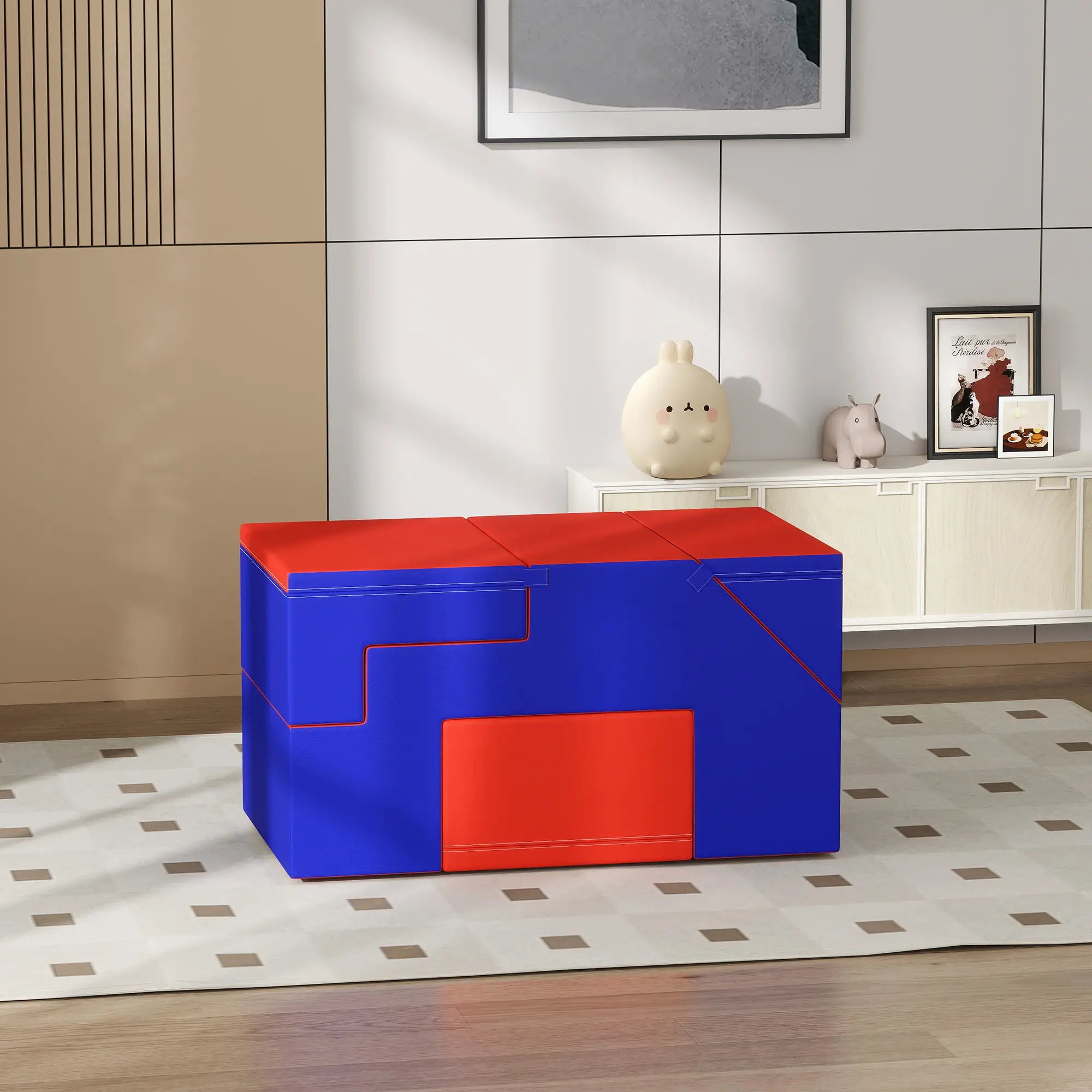 2-Piece Kids Foam Play Set for Crawl, Climb, Dark Blue Baby Gym & Playmats at Gallery Canada