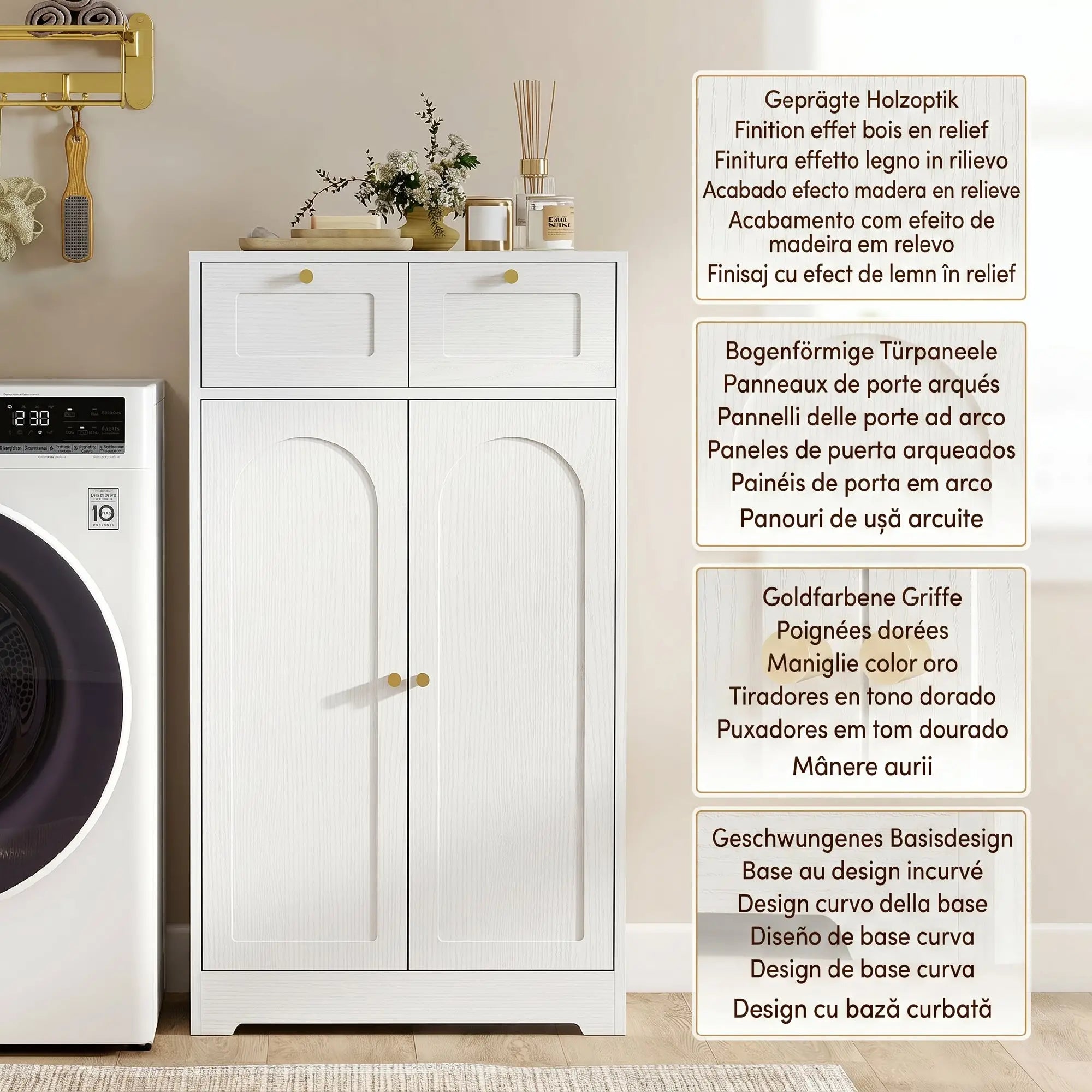 Bathroom Floor Cabinet With 2 Drawers, White Freestanding Bathroom Cabinets at Gallery Canada