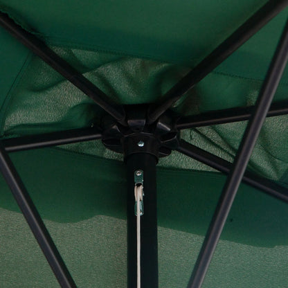 8ft Half Umbrella, Outdoor Balcony Parasol, Patio Sun Shade, Green Sun Umbrellas at Gallery Canada