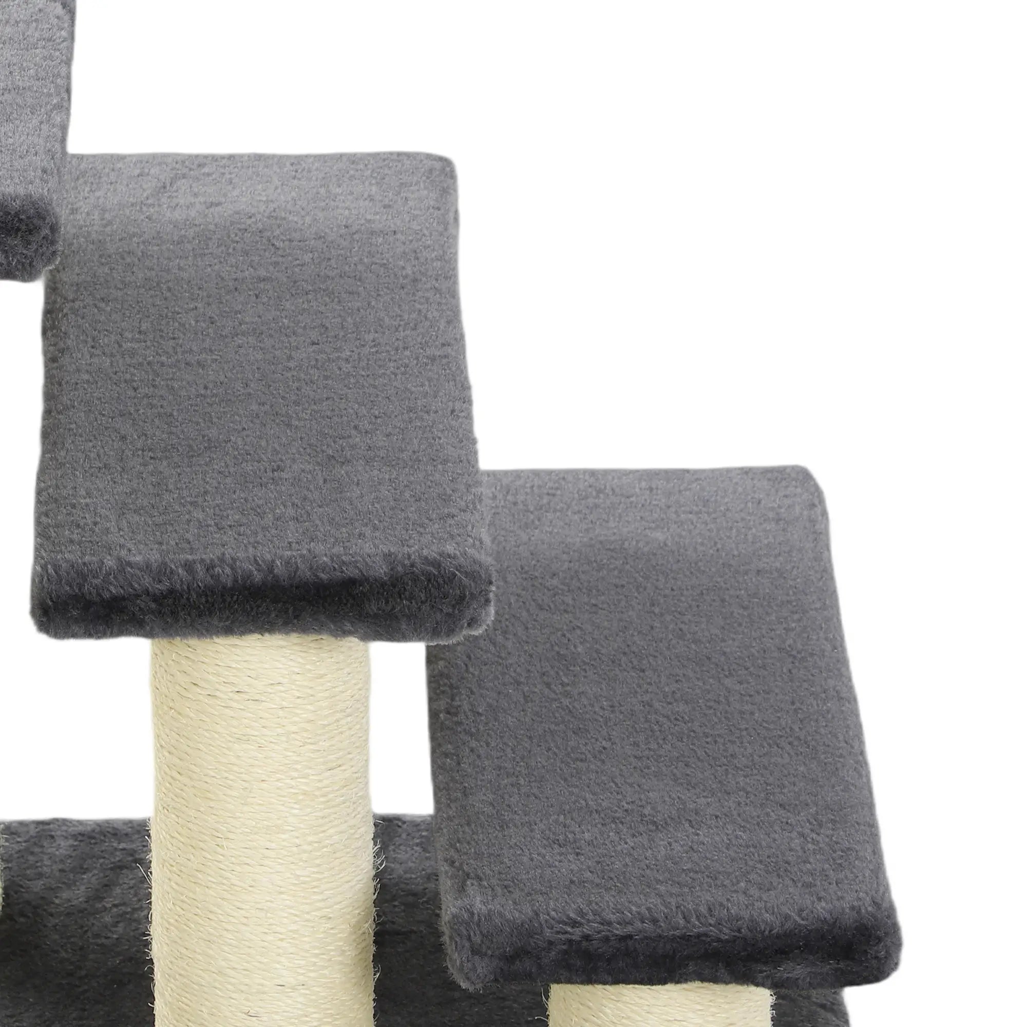 Cat Trees 3 Tier Pet Stairs, Dog Cat Steps Scratching Post, Dark Grey Dog Stairs at Gallery Canada