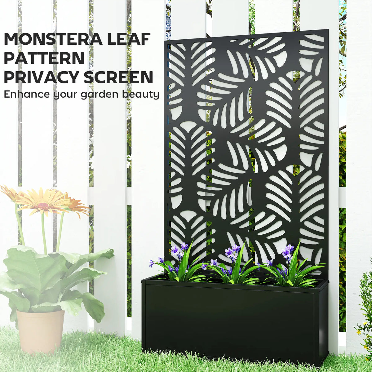Metal Garden Bed With Trellis, Freestanding Or Wall Mounted Galvanized Planter Boxes at Gallery Canada