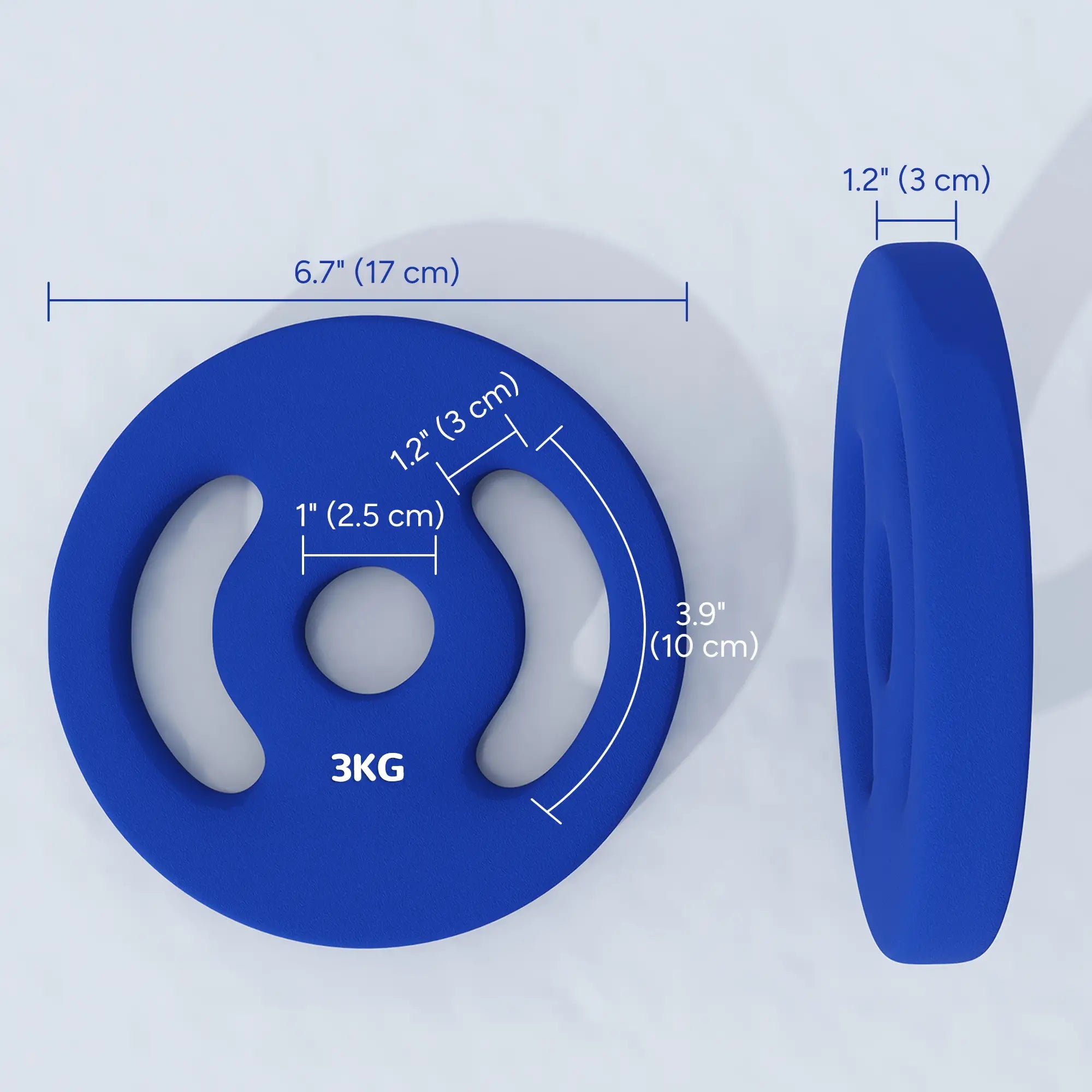 2 x 6.6lbs Weight Plates, 1