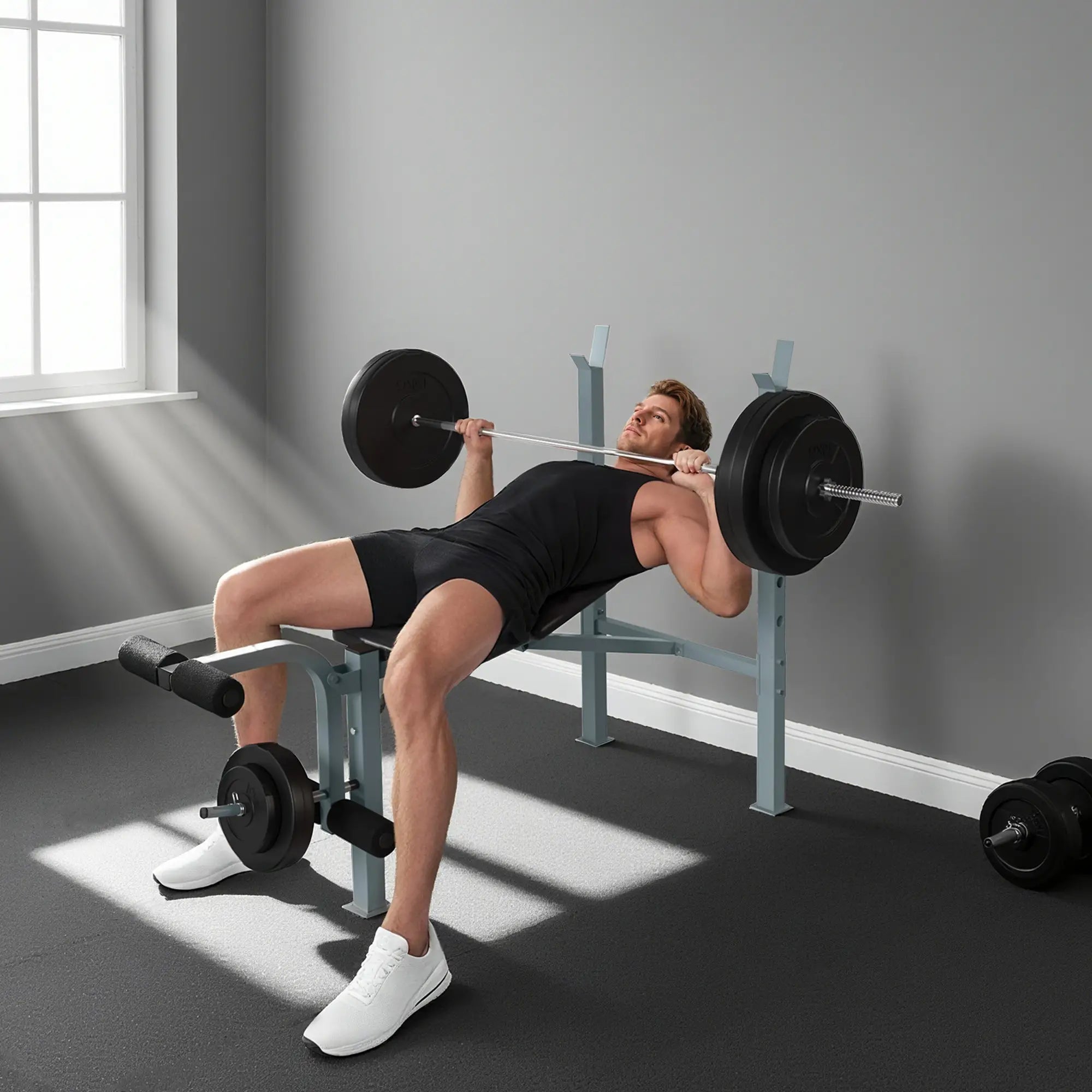 Adjustable Incline Decline Weight Bench, Leg Extension, Barbell Rack Weight Benches at Gallery Canada