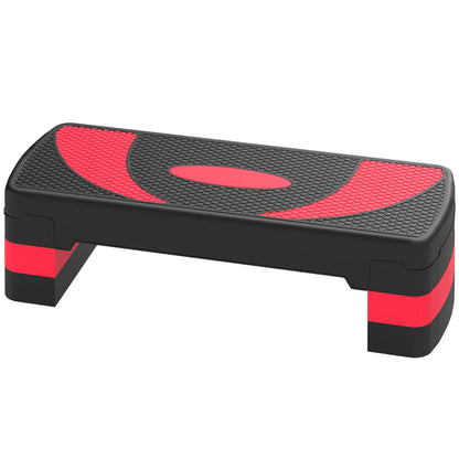 Adjustable Aerobic Stepper, Exercise Step Platform, 4"-6"-8", Red Aerobic Equipment Multi Colour at Gallery Canada