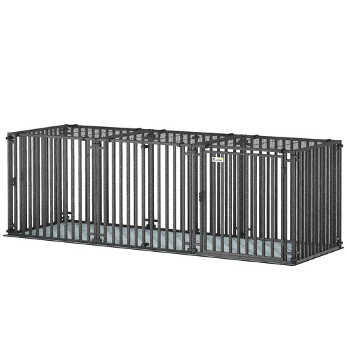 83 Inch Heavy Duty Dog Crate, Extra Large Metal Cage With Mat