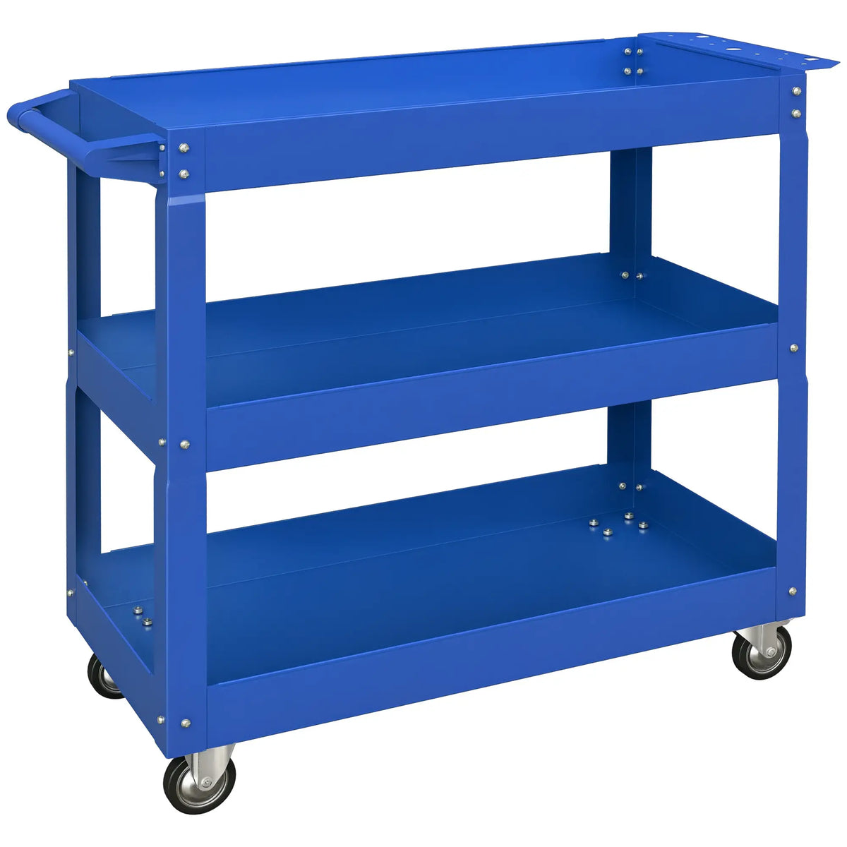 3 Tier Rolling Tool Cart, 330 LBS Heavy Duty Utility Cart, Blue Tool Organizers at Gallery Canada