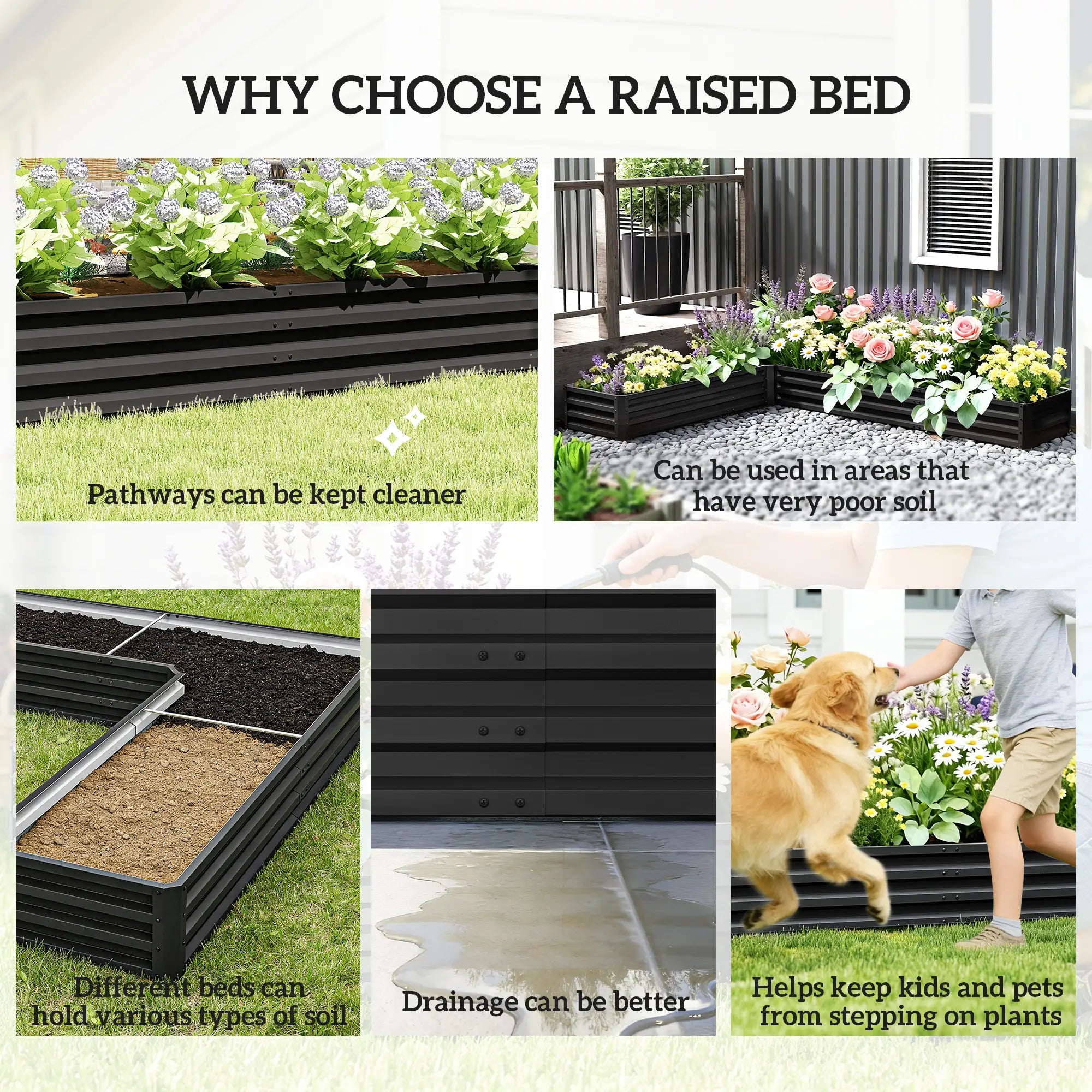 L-Shaped Raised Garden Bed, 82