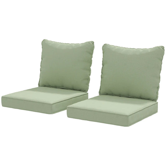 4-Piece Seat Cushion Pillows, Patio Chair Cushions Set, Indoor Outdoor, Green Patio Chair Cushions Green at Gallery Canada
