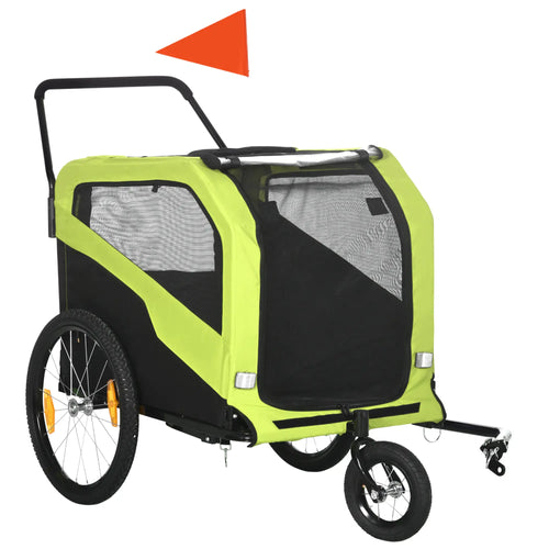 Dog Bike Trailer for Large Dogs, Green