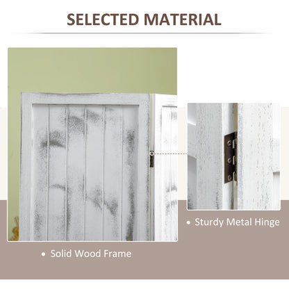 Foldable Screen Divider, 5.5' Rustic, Indoor Bedroom Office, White Room Dividers at Gallery Canada