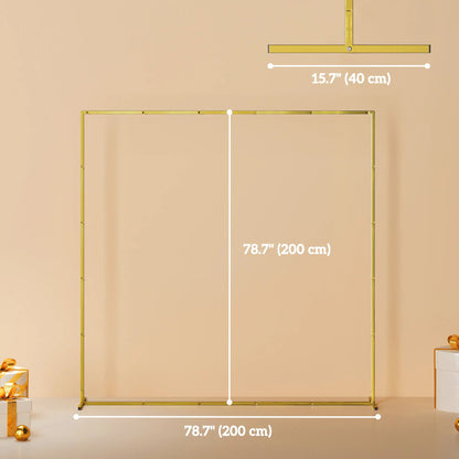 Square Wedding Arch, 6.6 FT Metal Frame With U-Shaped Stakes, Gold Garden Arches at Gallery Canada