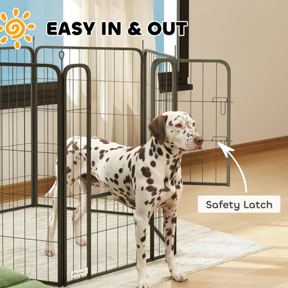 6 Panels Heavy Duty Dog Playpen, 39" Height, Portable Foldable