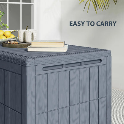 100 Gallon Waterproof Lockable Deck Box, Outdoor Storage, Gas Rods Patio Storage Boxes at Gallery Canada